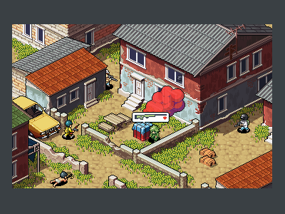 Incident at Severny game illustration isometric pixel pixelart pubg