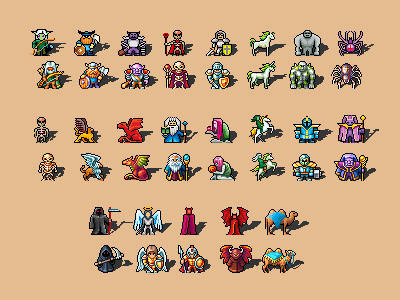 Lordmancer characters game icon rpg sprite