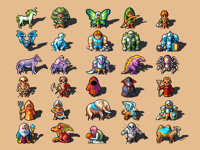 Lordmancer characters rescale game icon rpg sprite