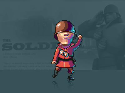Dancing soldier animation game pixel pixelart team fortress 2