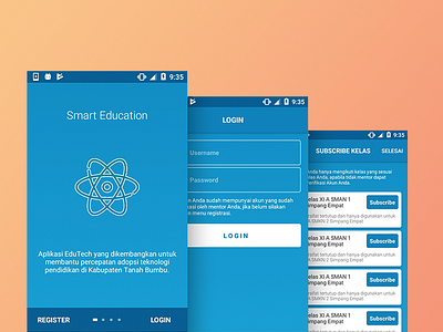 Education App Intro and Login Page education