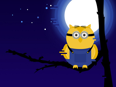 Character Design character design illustration minion night owl