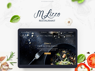 MLizzo Restaurant WebSite delivery design eat food restaurant site ui ux webdesign