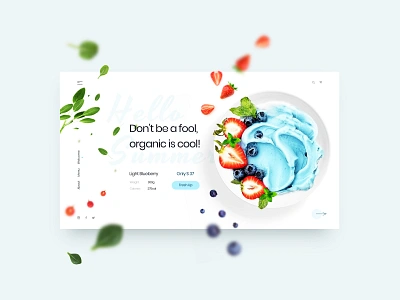 Organic Dessert design dessert eat figma food organic photoshop restaurant summer ui uiux