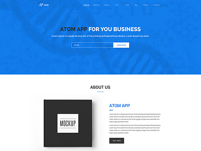 Atom - Multipurpose Responsive HTML5 Template blog business corporate one page portfolio