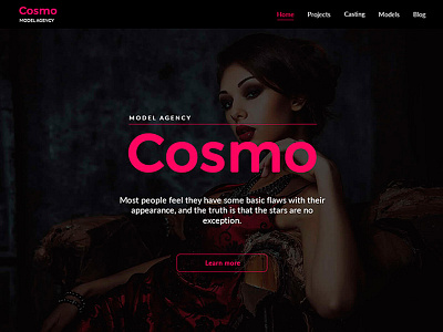 Cosmo — Model Agency Template agency blog fashion flat gallery model modern