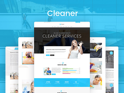 Cleaner — Cleaning Services HTML5 Template business cleaner cleaning agency cleaning company cleaning service corporate house cleaning laundry office cleaning washing