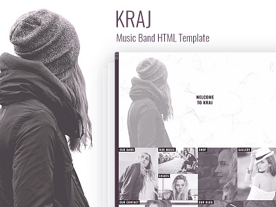 Kraj – Music Band HTML Template album artist audio band concert dj event music responsive song sope track