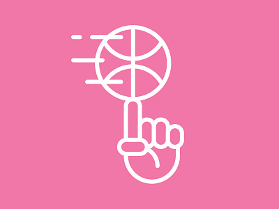 Here I Am ball debut design dribbble first hand icon pink shot