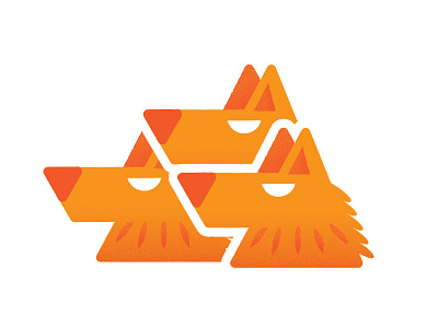Wolfes gang animal flat gang gradient orange pack wolf wolves