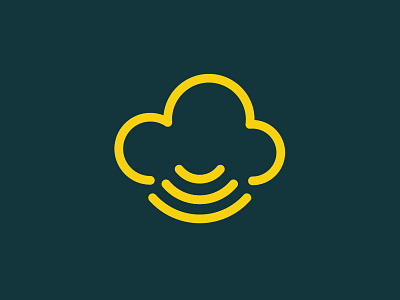 Cloud icon analytics cloud data flat icon outline stroke wip wireless