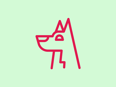Dog Icon animal breed design dog doggy hound icon line purple symbol ui wolf