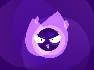 Gastly - Pokédex project challenge character gastly ghost illustration pokedex pokemon purple sunday