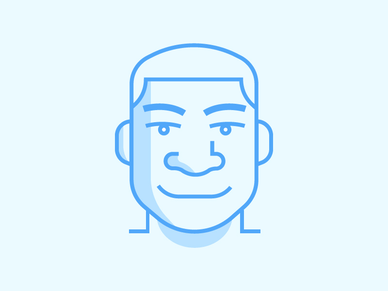 Faces animation blue character eyes face gif head illustration loop man visual