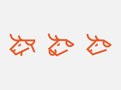 Bull illo test bull icon illustration logo minimal orange