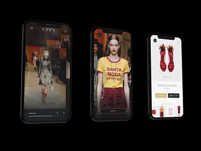 Runway UI design app design app ui design concept fashion model product runway shop slideshow