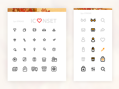 Shopping categories iconset