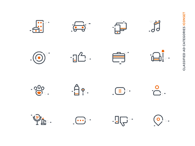 Classified Ads Categories Iconset