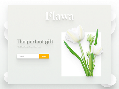 Landing Page Above The Fold clean concept delivery design flat flower landing page space typography website