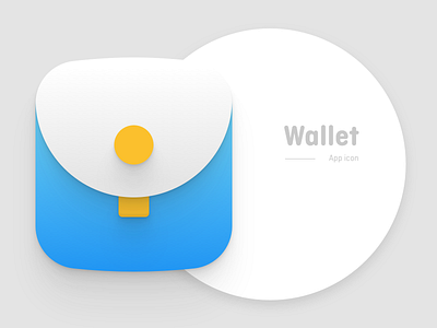 Wallet App Icon brand branding clean currency illustration ios logo material money styleguide