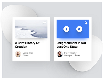 Share Ui card clean facebook flip media share social twitter ui ux