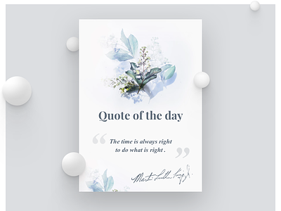 Pop Up Quote of the day beauty clean day design fresh inspire motivate quote typo