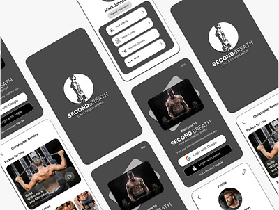 Gym Trainer App app design graphic design logo ui ux