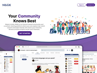 Nblik- The Community App graphic design ui user experience design user interface design ux visual design