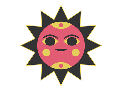 Sun design flat illustration logo smile sun sun logo vector