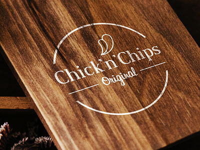 Chick'n'Chips logo design. art artist artwork branding chicken design flat icon illustration logo modern modern logo paris parisian restaurant trendy trendy logo vector