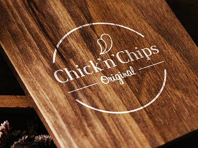 Chick'n'Chips logo design.