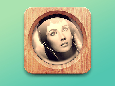 Wooden Photo App Icon app icon photo wooden