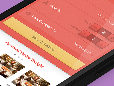 Restaurant Booking App app book clean design fresh interface ios iphone minimal mobile restaurant table