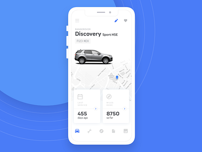 Car Keeper app auto car dashboard interface ios iphone manage minimal sketch ui ux