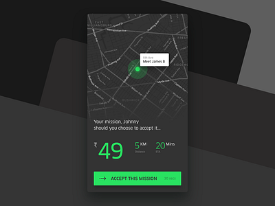 Mission: Impossible adobe xd app delivery design interface ios maps sketch ui ux