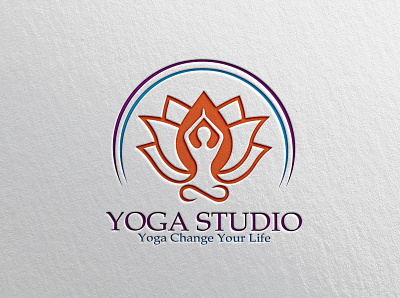 Creative Yoga Logo Design . 3d branding graphic design logo logo design logos motion graphics web design yoga yoga logo