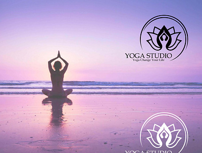 Yoga Studio Logo Design ✓ 3d animation branding graphic design logo motion graphics trending ui yoga yoga logo