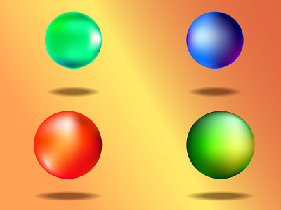 Flying colorful balls balls beads design flying illustration