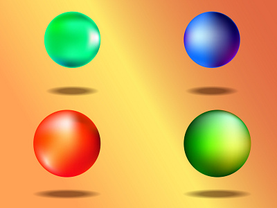 Flying colorful balls