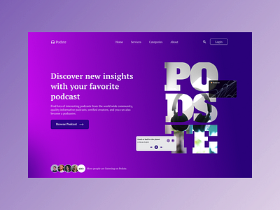 Web design - Podcast landing page