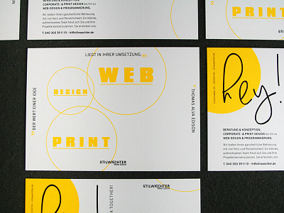 Stilwaechter postcard neon yellow agency corporate design design grafic graficdesign neon print printdesign yellow