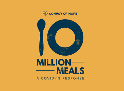 10 Million Meals | A COVID-19 Response branding covid 19 design graphic illustration logo plate relief spoon yellow