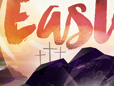 Easter WIP church cross design easter graphic illustration paint