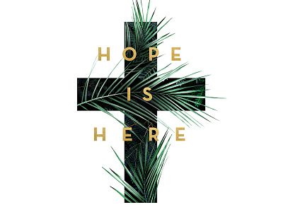 Hope Is Here Series church cross design easter graphic illustration paint