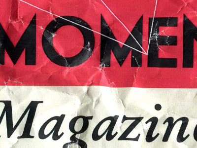 Momentum Magazine Ad ad crumple magazine paper texture