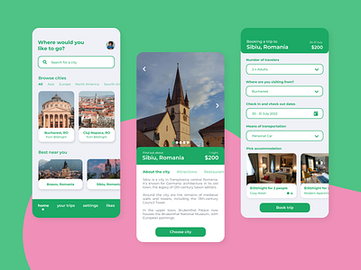 City Break Mobile Travel App made by UPDIVISION