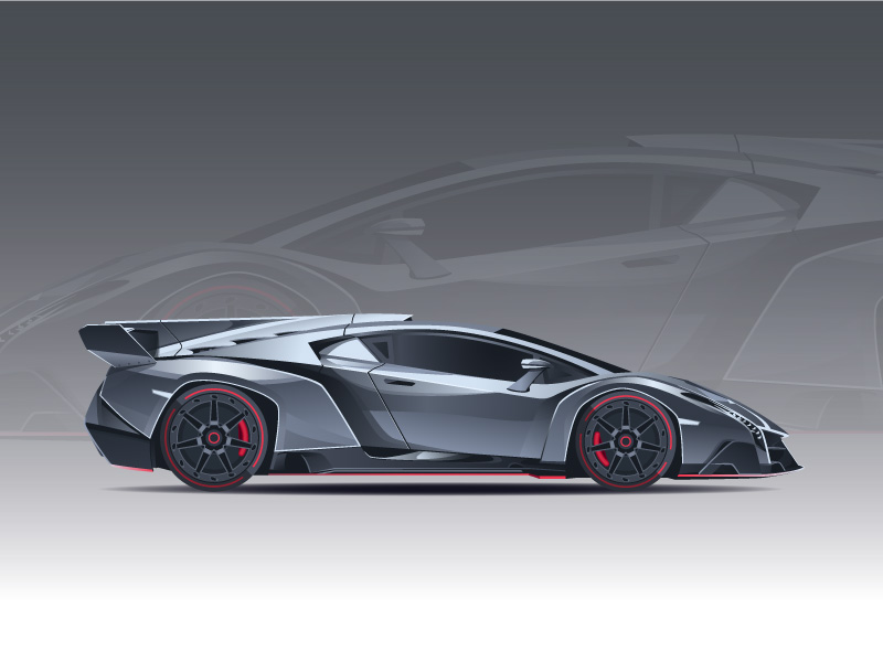 Lamborghini Veneno by Sasha Ushkevich on Dribbble