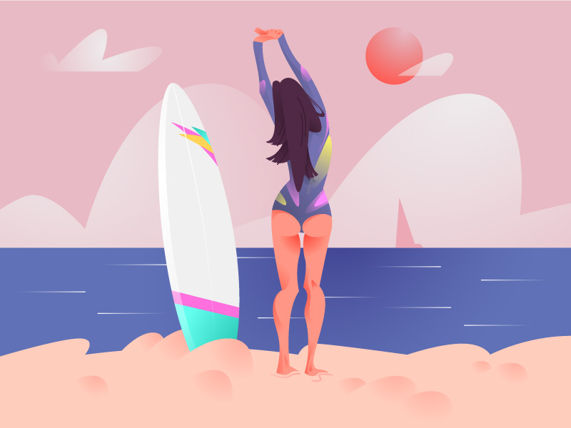 Pinky Summer by Sasha Ushkevich on Dribbble