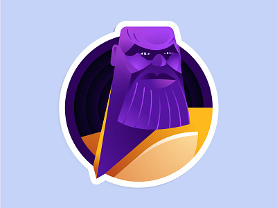 Thanos avatar avengers character illustration infinity marvel sticker superhero thanos vector villain war