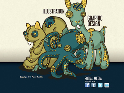 Personal Portfolio V1 animals contact design gallery graphic illustration portfolio stuffed website
